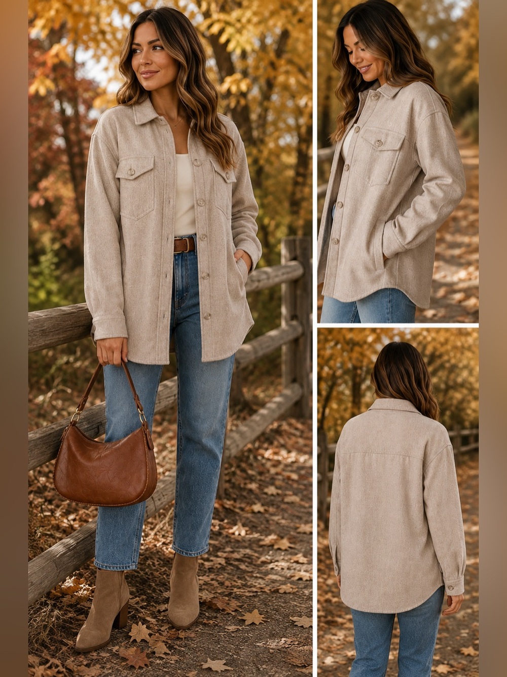 Gentle Fawn Kyleen Wool Blend Shacket Jacket Beige Size S Oversized